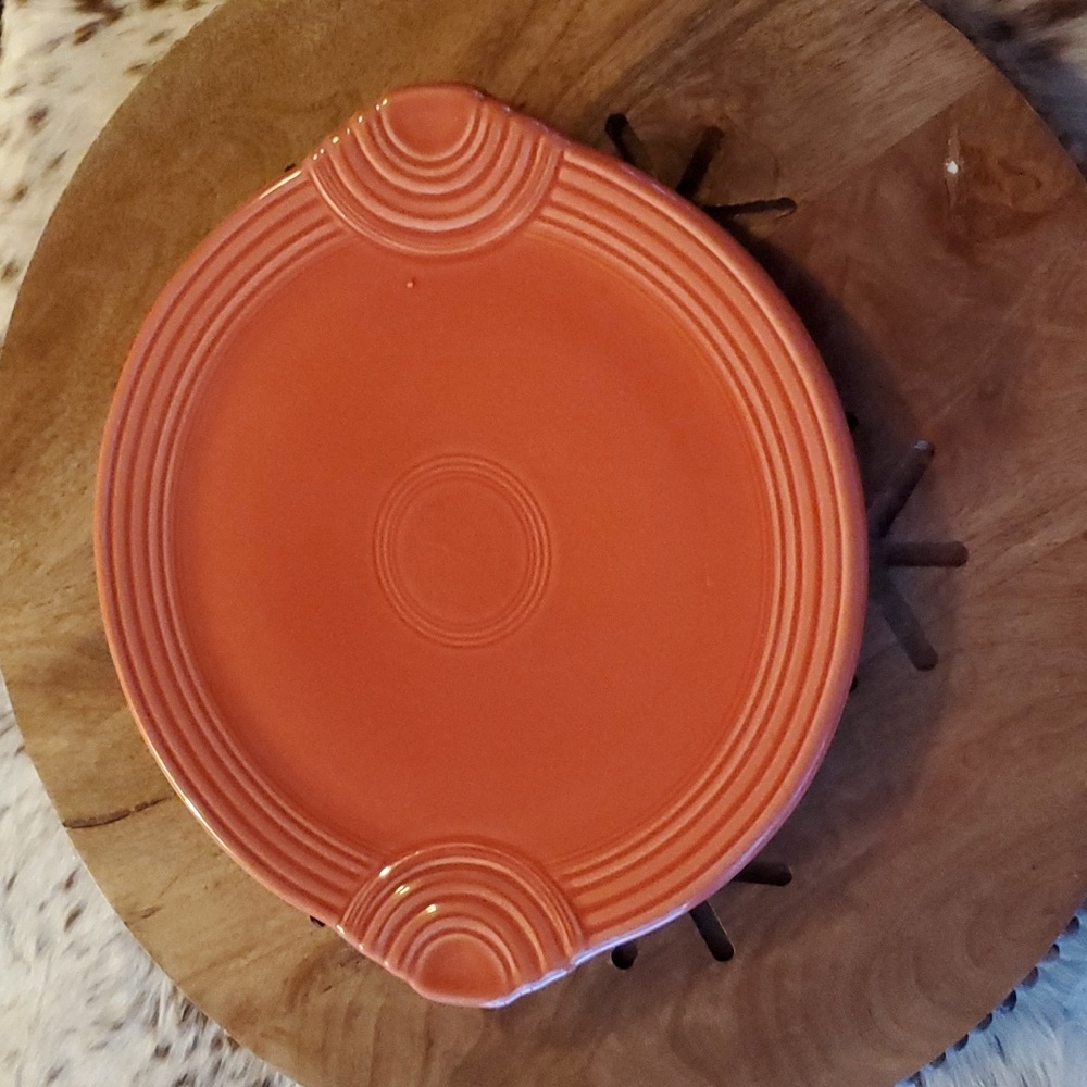 Fiestaware Persimmon cake plate